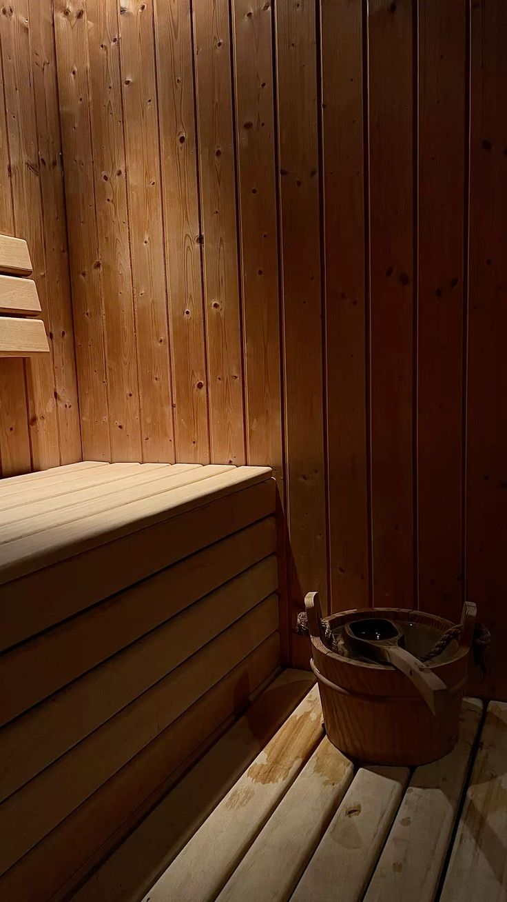 Interior del sauna de La Olivia