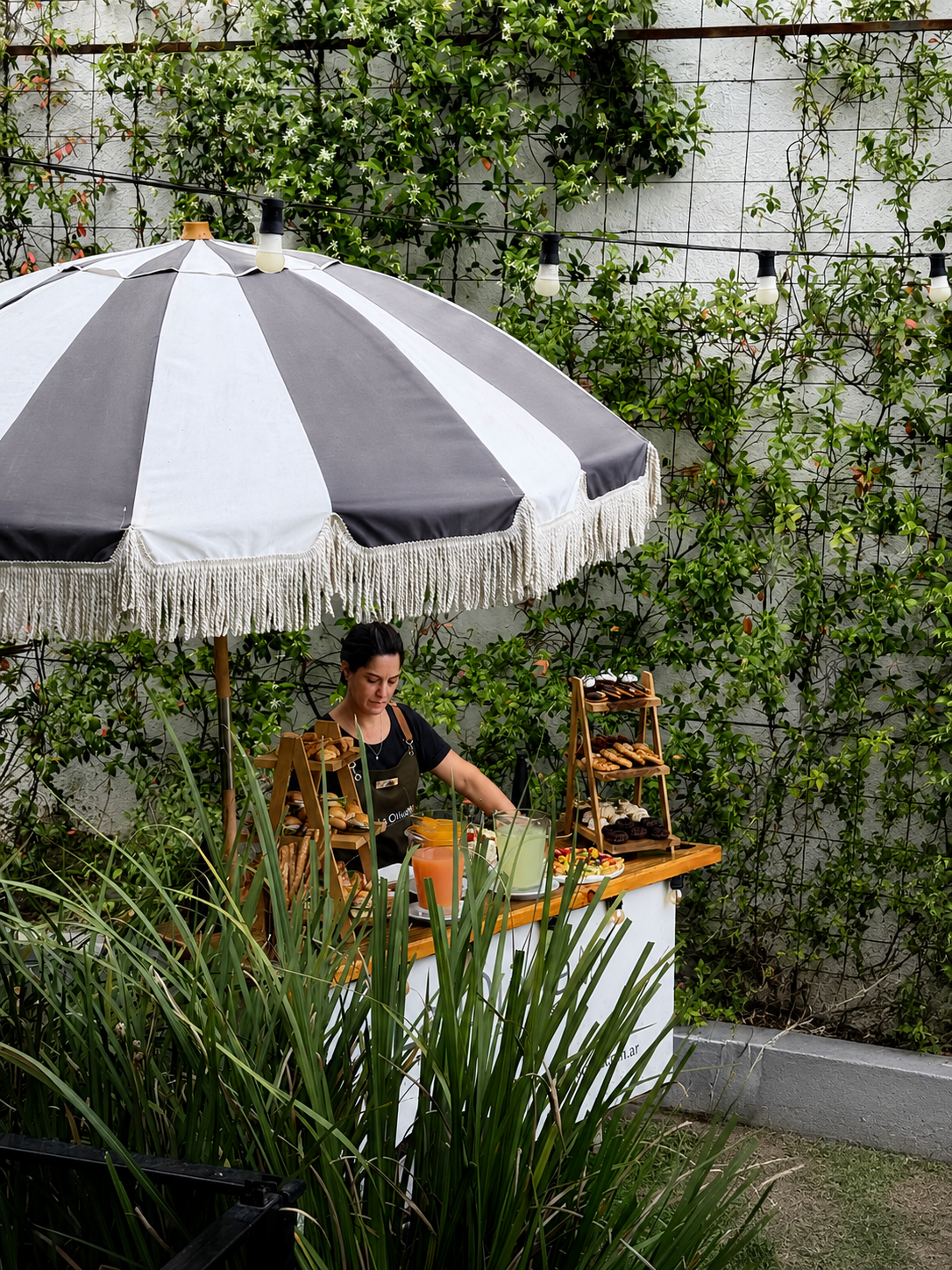 Evento al aire libre en los jardines de La Olivia